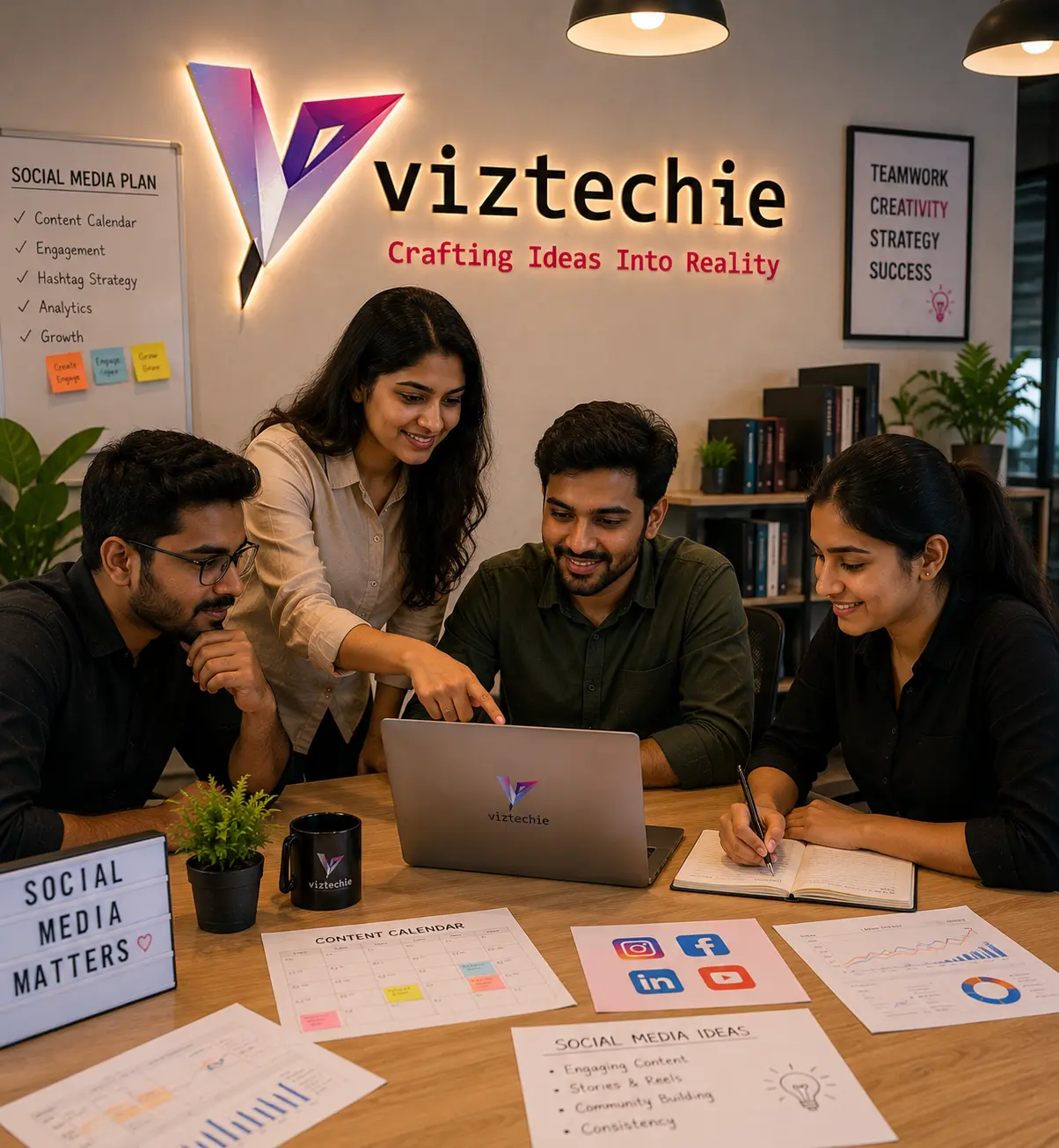 Social Media Marketing team_viztechie